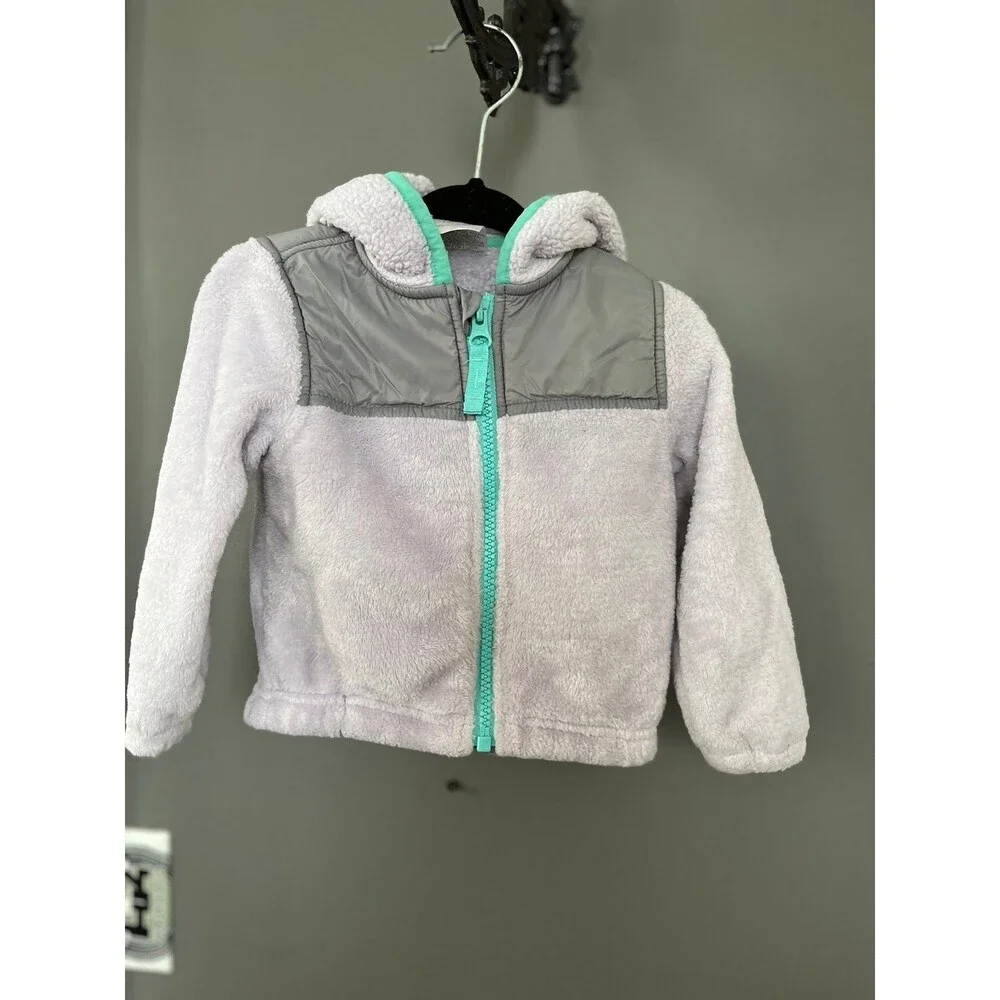 Girls falls creeks 12 month 12m super soft lilac purple fleece jacket coat